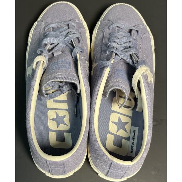 Converse One Star Men’s Blue Canvas Size 11 NEW Extra Laces - Picture 5 of 10